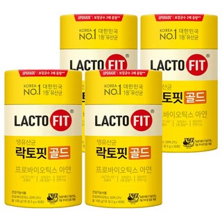 Chong Kun Dang 鍾根堂 LACTO-FIT gold升級版 益生菌 大童及成人款, 50包, 2g, 4罐