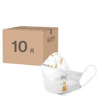 ABIS 成人韓式立體 醫用口罩 20.5 x 8cm, 白鹿夢畫畫, 10片, 1盒