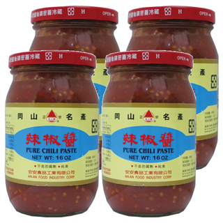 名山牌 安安辣椒醬 純素, 450g, 4罐