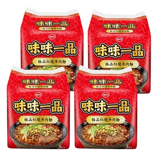 味丹 味味一品 極品紅燒牛肉麵 181g, 12包