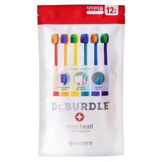DRBURDLE 迷你刷頭牙刷套組, 12支, 1組
