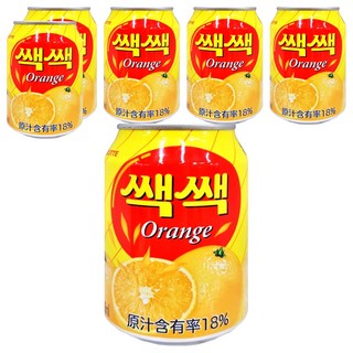 Lotte 樂天 Sac Sac 粒粒柳橙汁, 238ml, 6罐