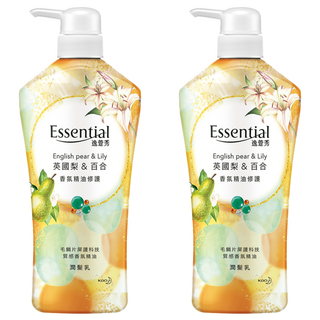 Essential 逸萱秀 台灣公司貨 香氛精油修護 潤髮乳 英國梨&百合, 700ml, 2瓶