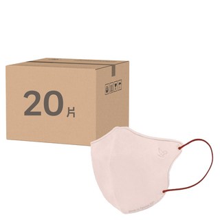 明基健康生活 幸福物語 極凍3D涼感力成人立體醫用口罩 未滅菌, 裸藕 + 凜紅耳繩, 10片, 2盒