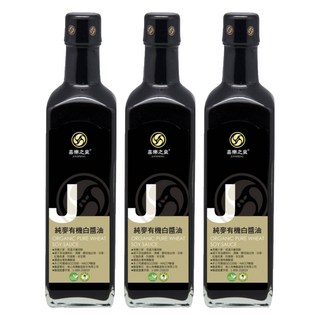 JOYSPRING 喜樂之泉 純麥有機白醬油, 500ml, 3瓶