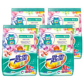 Attack 一匙靈 台灣公司貨 亮彩超濃縮洗衣粉 補充包, 1.6kg, 4包