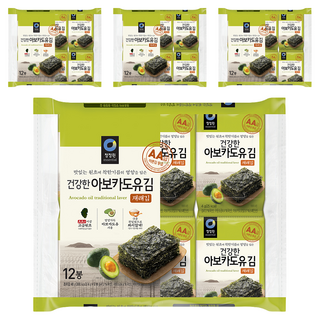 DAESANG 大象 酪梨油傳統海苔 12包入, 48g, 4袋