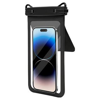 OMG 雙倉手機防水袋 7.5英吋, 黑色, 1個