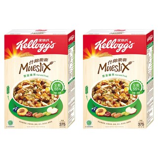 家樂氏什錦果麥 Mueslix，豐富纖果，全穀 55%，高纖高鐵, 375g, 2盒