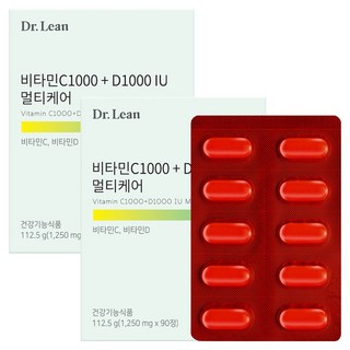 닥터린 비타민C1000 + D1000 IU 멀티케어 112.5g, 2개, 90정