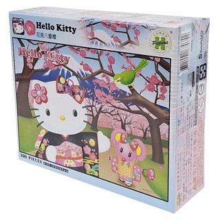 HUNDRED PICTURES 百耘圖 花見八重櫻拼圖 300片 380x260mm, Hello Kitty 多色, 1盒