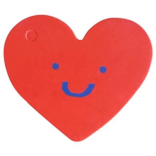 Think 快樂愛心吊牌, 混合顏色, 1個