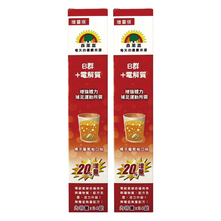 SUNLIFE 森萊富 B群+電解質發泡錠 橘子葡萄柚口味, 24顆, 96g, 2盒