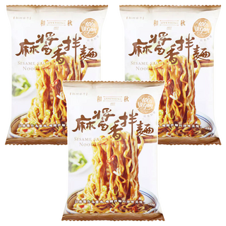 和秋 麻醬香拌麵 122g, 3包