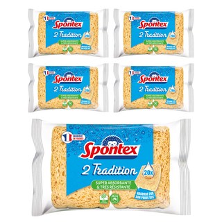 스폰텍스 드라이 셀룰로스 스펀지 2 트레디션 수세미, 2개입, 5개