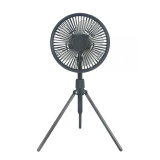Kinyo 充電風扇 附USB充電線 + 腳架 180 x 130 x 410mm 495g, UF-7051, 灰色