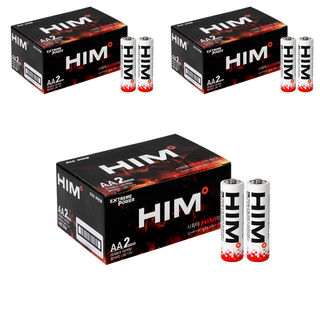 HIM 鹼性AA電池 散裝, 40入, 3個