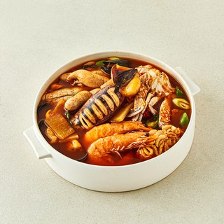 바다자리 통오징어 해물탕 + 야채소스 씨키트 3~4인분, 800g, 1개