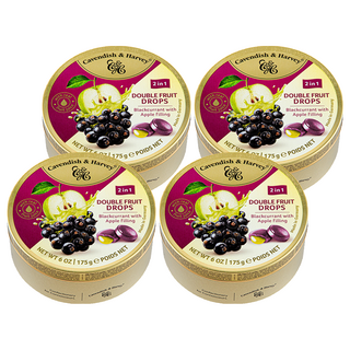 Cavendish & Harvey 卡恩迪許 蘋果夾心黑醋栗風味糖, 4盒, 175g