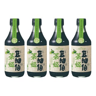 豆油伯 茶姬釀造醬油 香檬風味 4瓶 300ml - 台灣在地茶豆香檬釀造 清新柑橘香氣 無添加安心美味