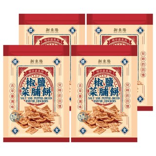 新東陽 椒鹽菜脯餅 古早味零食, 110g, 4包