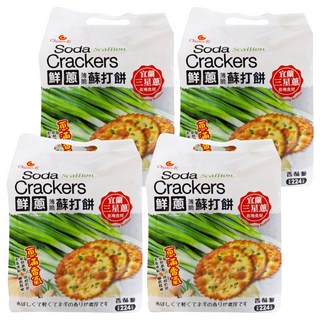 Chiao-E 巧益 鮮蔥薄脆蘇打餅 16包, 224g, 4袋