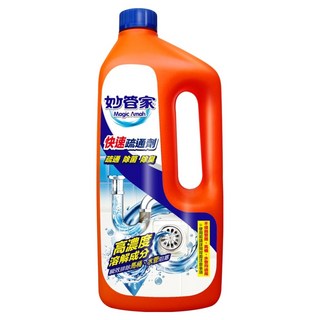 妙管家快速疏通劑, 30分鐘瞬效疏通排水管, 溶解毛髮油垢, 不鏽鋼/PVC/HDPE適用, 960g, 1瓶