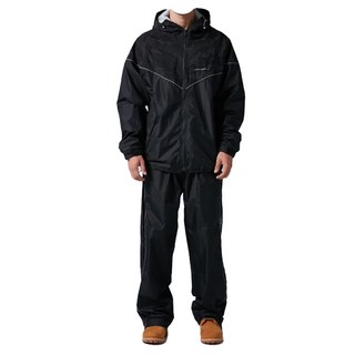 BAOGANI 寶嘉尼 極光機能二件式雨衣 B05, 黑色
