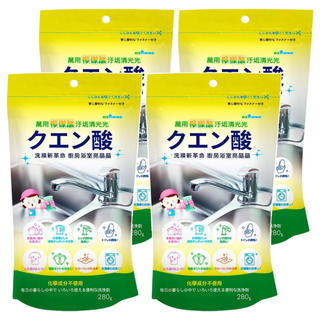 ezHome 家庭生活的達人 檸檬酸, 280g, 4包