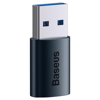 Baseus 倍思 精巧系列 USB 3.1 高速傳輸轉接頭 Type-C公-USB母 黑色, 單一商品, 1個