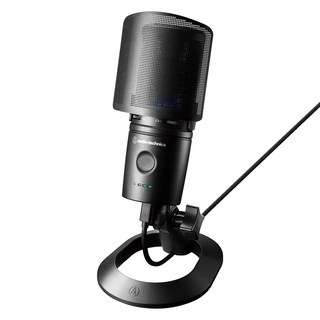 audio-technica 鐵三角 形指向型電容式USB麥克風 原廠保固 375g, AT2020USB-XP, 黑色