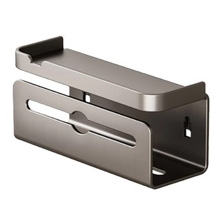 壁掛紙巾架 旗艦款 附免釘膠 + 打孔螺絲, 黑色, 1個