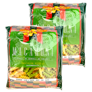 聯華製粉 常春藤螺絲型三色麵, 500g, 2包