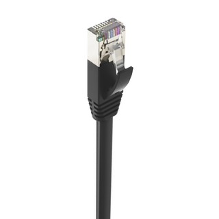 POLYWELL 寶利威爾 CAT6A高速網路扁線 PW15-W48-D157, 10m, 黑色, 1條