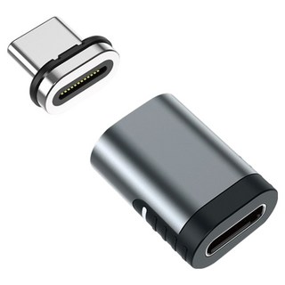Magtame 3in1 USB-C 磁性轉接頭 240W, 銀色, 1個
