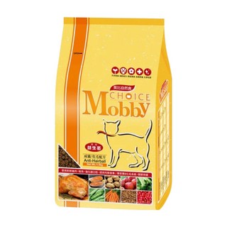 Mobby 莫比 成貓化毛配方乾飼料，含有葡萄糖胺與軟骨素，高適口性，採用去骨鮮雞肉和糙米, 雞肉米, 1.5kg, 1袋