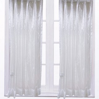 J&N 透銀窗紗傳統簾 165 x 150cm 白色 - 簡約透光 居家裝飾