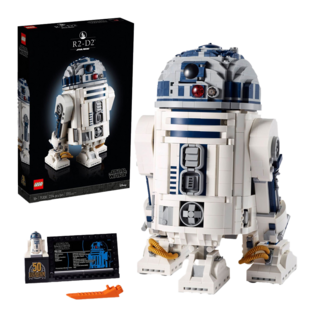 LEGO 樂高 星際大戰系列 R2-D2TM 積木遊戲, 可轉動頭部, 可拆卸腿部, 細節豐富, 附R2-D2機器人和資訊解說牌, 星際大戰迷收藏禮物, 混和顏色, 1盒