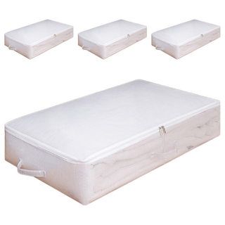 WE CHAMP 加厚床底收納袋 80*47*15CM, 白色, 4個