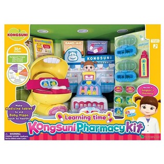 Kongsuni 小荳娃娃 牙醫診所玩具組 兒童角色扮演遊戲 模擬牙醫看診體驗, 1組, 黃河馬