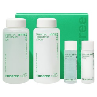 INNISFREE 綠茶玻尿酸保濕調理液 170ml+25ml+綠茶玻尿酸保濕調理乳 170ml+25ml, 1組