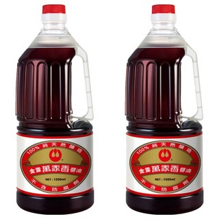 萬家香 金露醬油 100%純天然釀造, 1.5L, 2瓶