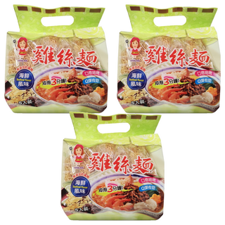 譽方媽媽 雞絲麵 海鮮風味 5入, 300g, 3袋