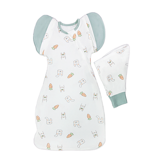 OhBabyLying 夏季輕薄款 可換袖成長包巾 涼感竹纖維