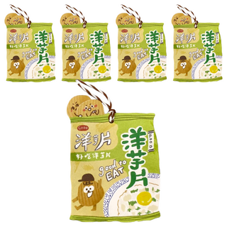 Sunny 三瑩文具 哩哩扣扣造型書籤式卡片 Set, 洋芋片, 5張