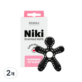 Mr&Mrs FRAGRANCE Niki 汽車芳香劑 補充包, 梔子花, 2個