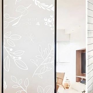 半島良品 抗UV防曬靜電貼窗貼, 花之舞