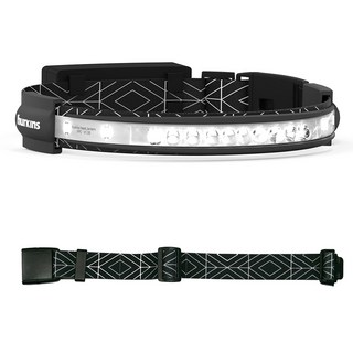 허킨스 오빗 헤드랜턴 + 익스텐션벨트, 패턴블랙, 1세트