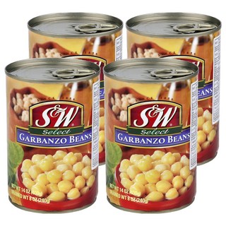 S&W 鷹嘴豆罐頭, 400g, 4個