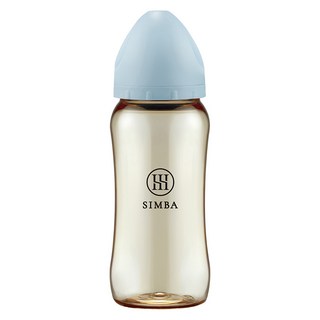 Simba 小獅王辛巴 蘊蜜鉑金PPSU寬口防脹氣奶瓶 3個月以上全齡適用, 晨藍, 360ml, 1個